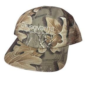 Husqvarna Vintage 80s Advantage Camo SnapBack Mesh Trucker Hat